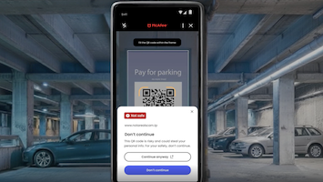 Como o detector de golpes da McAfee verifica códigos QR e mensagens sociais