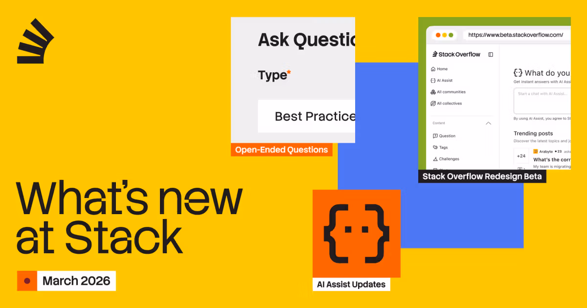 Novidades no Stack Overflow: março de 2026