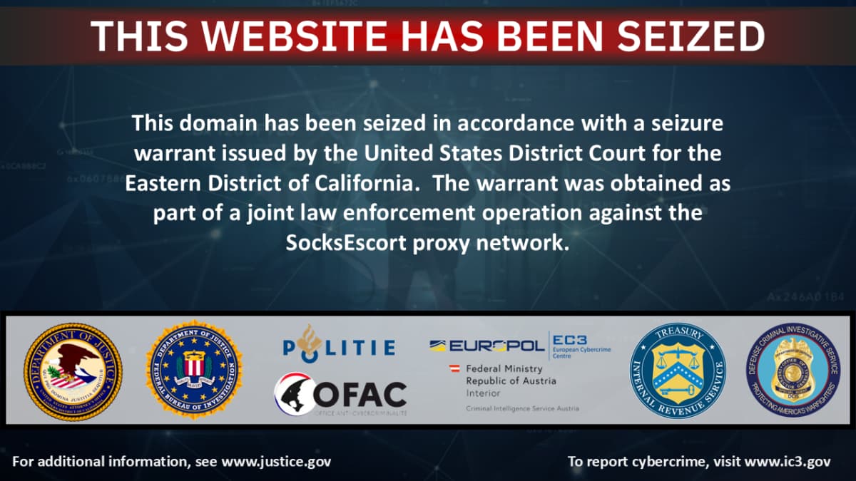 Feds Dismantle SocksEscort Proxy Network Used in Global Fraud