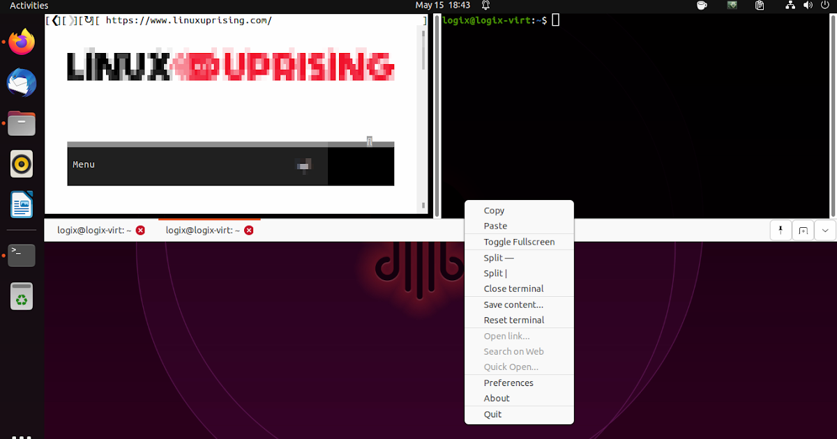 Emulador de terminal suspenso Guake vê novo lançamento