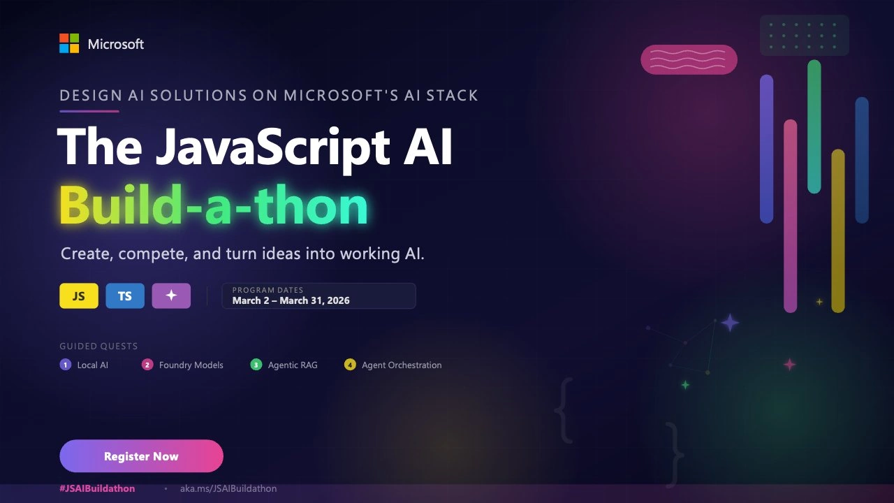 A 2ª temporada do JavaScript AI Build-a-thon começa hoje!