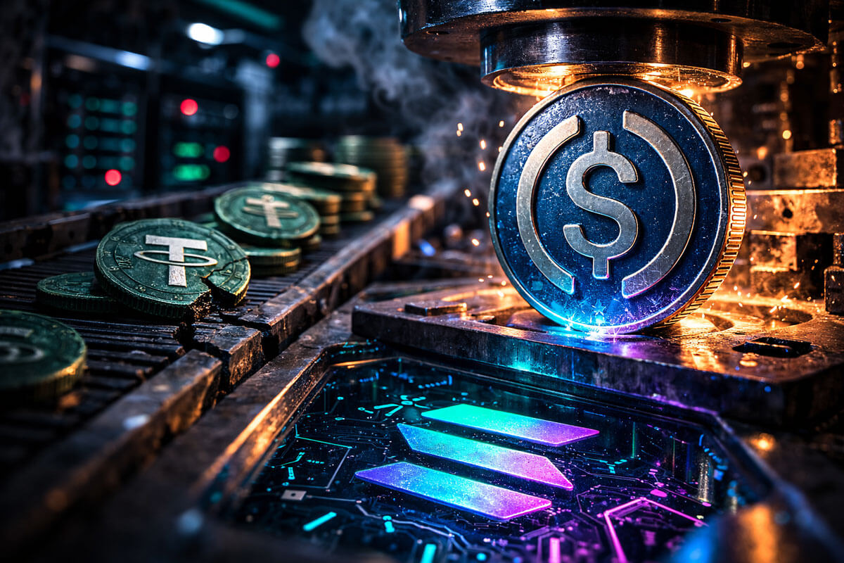 Tether still holds more cash, but Circle’s USDC is now moving more of crypto’s money